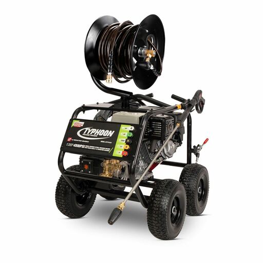 Typhoon HTP4500+SPR30 13HP 4500PSI Honda Powered Petrol Pressure Washer With Turbo Head w/ 30M High Pressure Hose Reel With Fittings – image 2