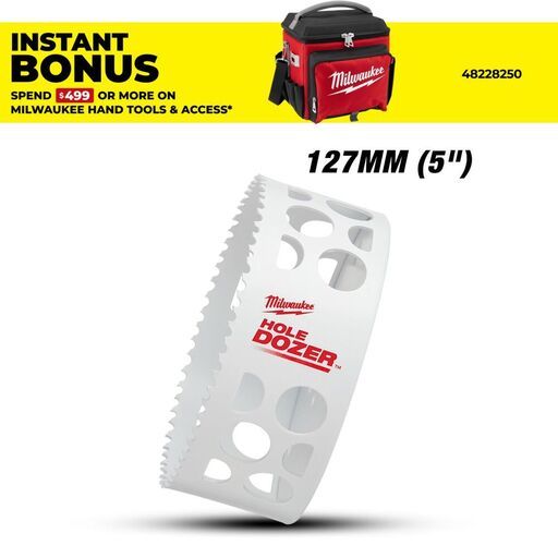 Milwaukee 49560243 127mm (5") HOLE DOZER Bi-Metal Hang Sell Hole Saw