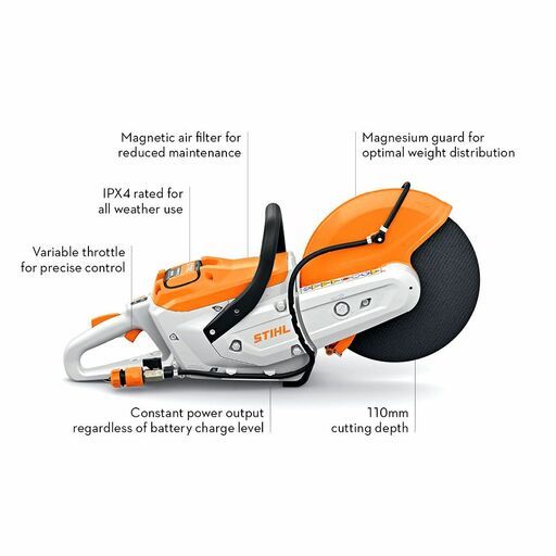 STIHL TSA 300 (TA020116606) 36V Li-ion Cordless 300mm (12") AP System Cut-Off Machine - Skin Only – image 4