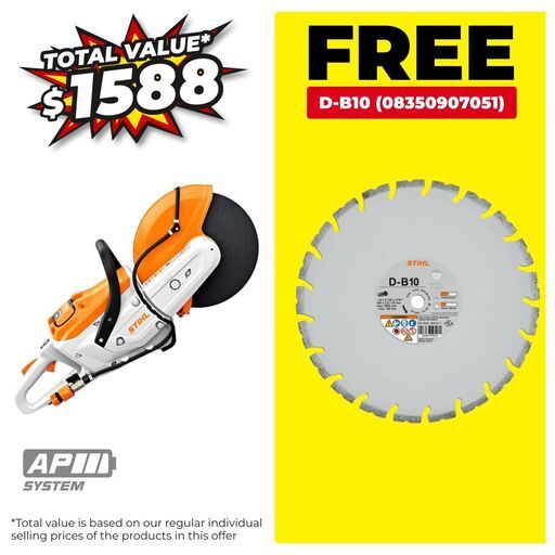 STIHL TSA 300 (TA020116606) 36V Li-ion Cordless 300mm (12") AP System Cut-Off Machine - Skin Only