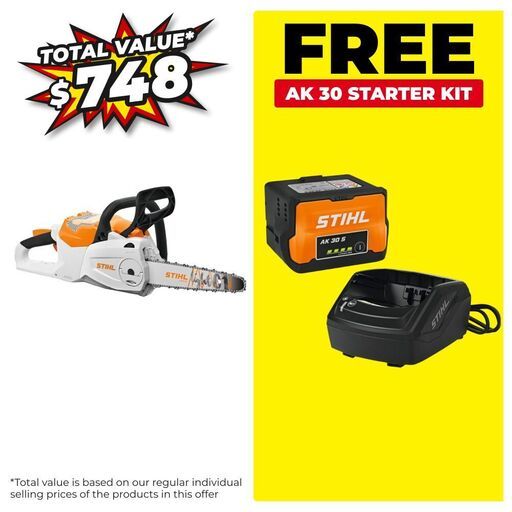 STIHL MSA 80 C-B (MA040115843) 36V Li-ion Cordless 350mm (14") 1.2kW AK System Chainsaw - Skin Only