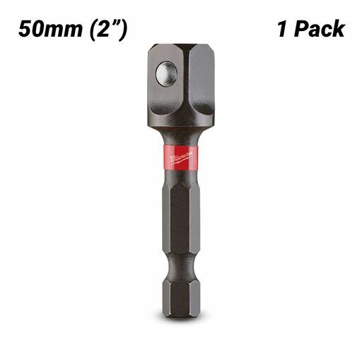 Milwaukee 48325031 1/4" Hex to 3/8" Square SHOCKWAVE Power Bit Socket Adapter – image 2