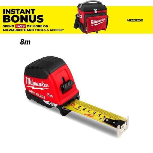 Milwaukee 4932499209T 8m Wide Blade Magnetic Tape Measure