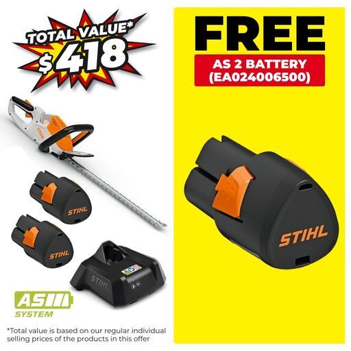 STIHL HSA 40 KIT (HA080113533) 11V 2.1Ah Li-ion Cordless AS System Hedge Trimmer Combo Kit