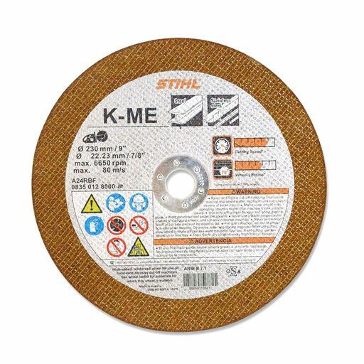 STIHL K-ME230 (08350127000) 230mm (9") x 22.24mm ID Abrasive Cutting Disc - Steel – image 2
