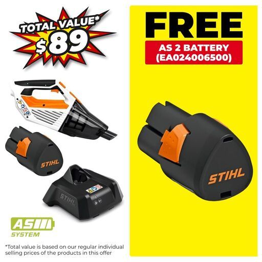 STIHL SEA 20 KIT (SA030117314) 11V 2.1Ah Li-ion Cordless AS System Vacuum Cleaner Combo Kit