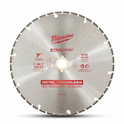 Milwaukee 49937820 178mm (7") STEELHEAD Metal Diamond Cut-Off Blade – image 4