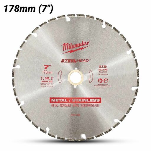 Milwaukee 49937820 178mm (7") STEELHEAD Metal Diamond Cut-Off Blade – image 2