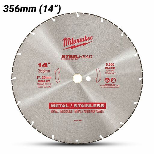 Milwaukee 49937840 356mm (14") STEELHEAD Diamond Cut-Off Blade – image 2