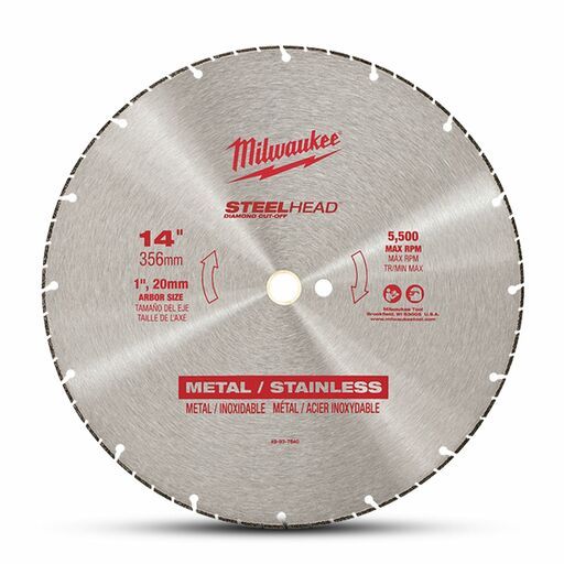 Milwaukee 49937840 356mm (14") STEELHEAD Diamond Cut-Off Blade – image 4