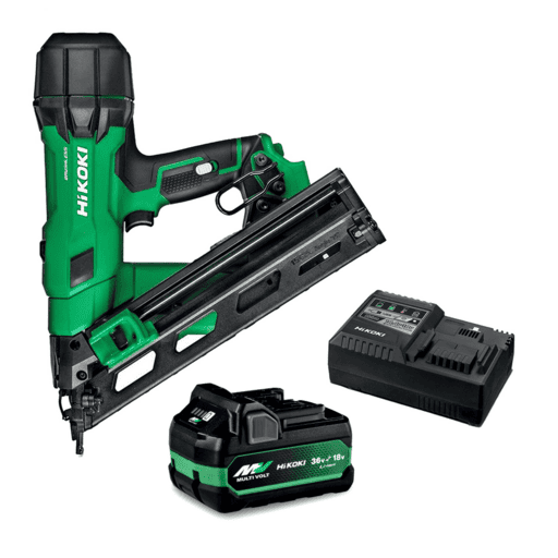 HiKOKI NT1865DAASP1Z 18V 5.0Ah / 36V 2.5.Ah Li-ion MultiVolt Gasless 15G Angle Finishing Nailer Combo Kit – image 5