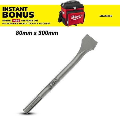 Milwaukee 4932399234 80mm x 300mm SDS Max Angle Tile Chisel