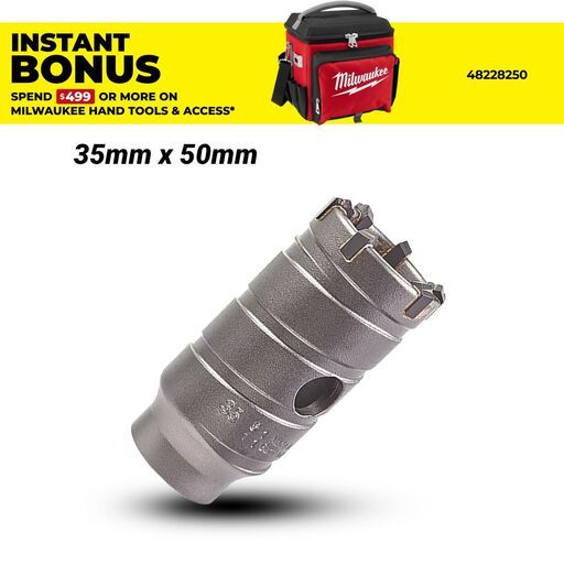 Milwaukee 4932344478 35x50mm TCT Hollow Core Cutter M16 Thread
