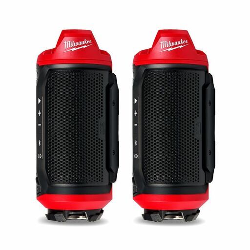 Milwaukee M12JSSP20TP 12V Li-ion Cordless Bluetooth Jobsite Speaker Twin Pack - Skin Only