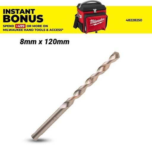 Milwaukee 4932399125 8x120mm Centering Drill Bit for Hollow Core Cutters