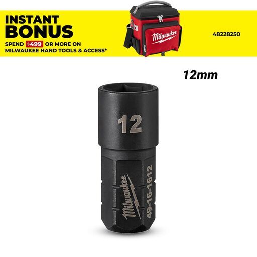 Milwaukee 49161612 M12 FUEL 12mm Insider Pass-Through Ratchet Socket