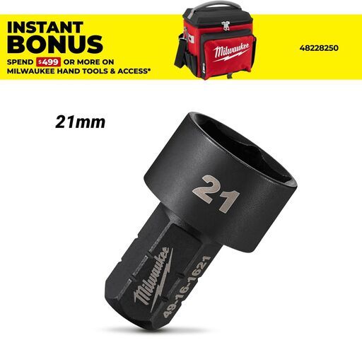 Milwaukee 49161621 M12 FUEL 21mm Insider Pass-Through Ratchet Socket
