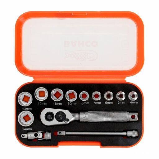 Bahco S13MC10.5 13pce 1/4" Square Drive Socket Set with Metric Bi-Hex Profile – image 3