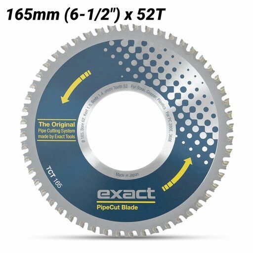 PlumBOSS PB-P7010487 65mm (6-1/2") x 52T TCT Aluminium, Copper, Plastic & Steel exactCUT Pipe Cut Blade
