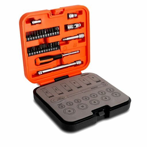 Bahco S51MC3H 51pce 3/8” Square Drive Standard and Deep Socket Set with Metric Hex Profile and 1/4” Bits – image 6