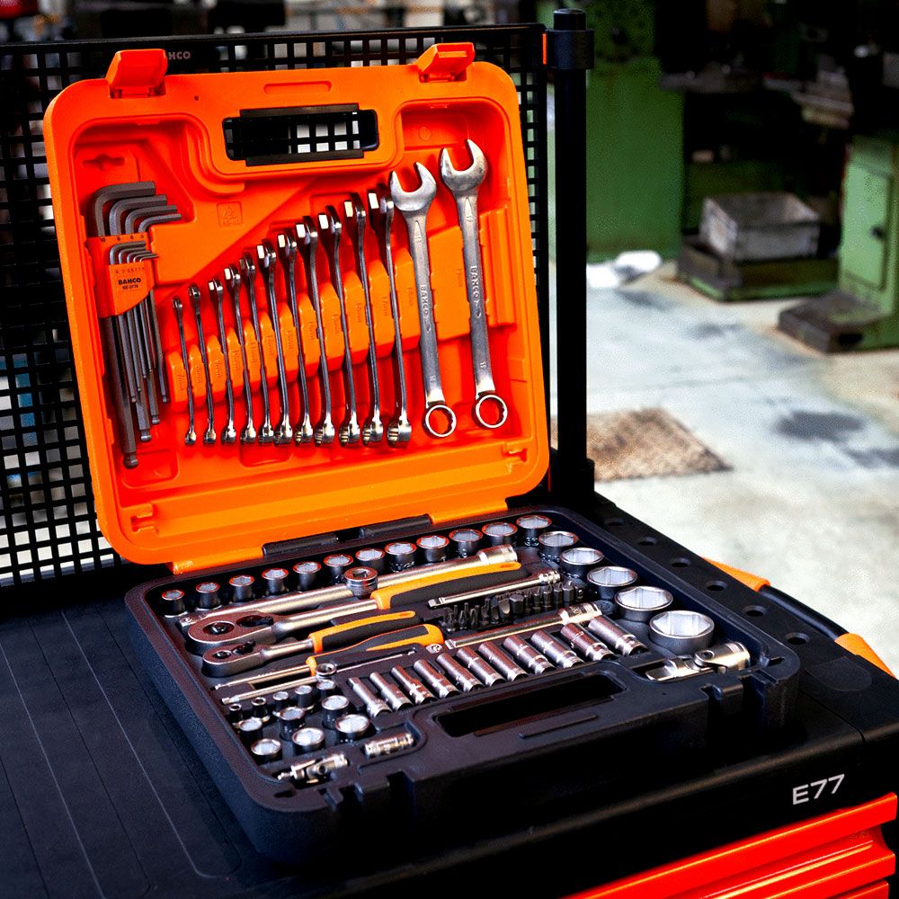Bahco S98MC1H 98pce 1/4” and 1/2” Square Drive Socket and Deep Socket Set with Metric Hex Profile, Hex Key Set and Combination Spanner Set – image 22
