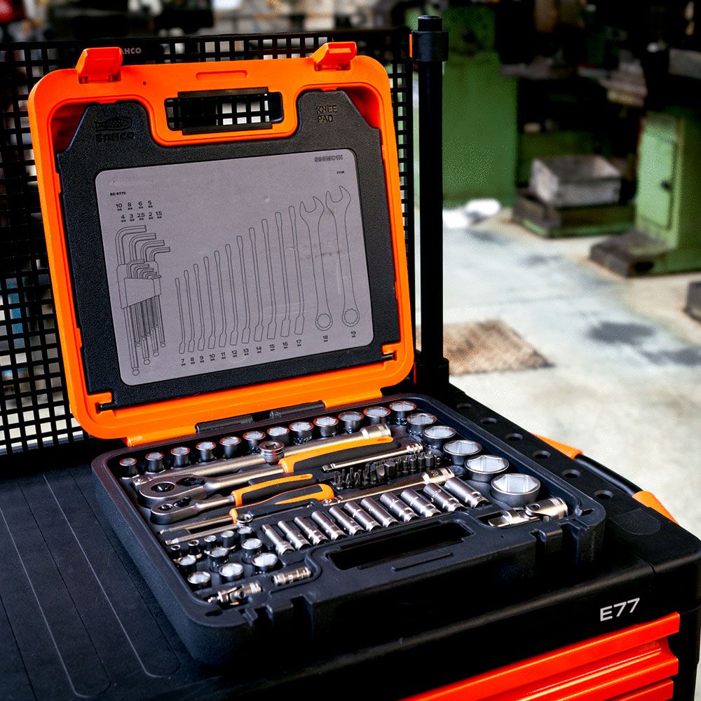 Bahco S98MC1H 98pce 1/4” and 1/2” Square Drive Socket and Deep Socket Set with Metric Hex Profile, Hex Key Set and Combination Spanner Set – image 18