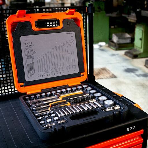 Bahco S98MC1H 98pce 1/4” and 1/2” Square Drive Socket and Deep Socket Set with Metric Hex Profile, Hex Key Set and Combination Spanner Set – image 18