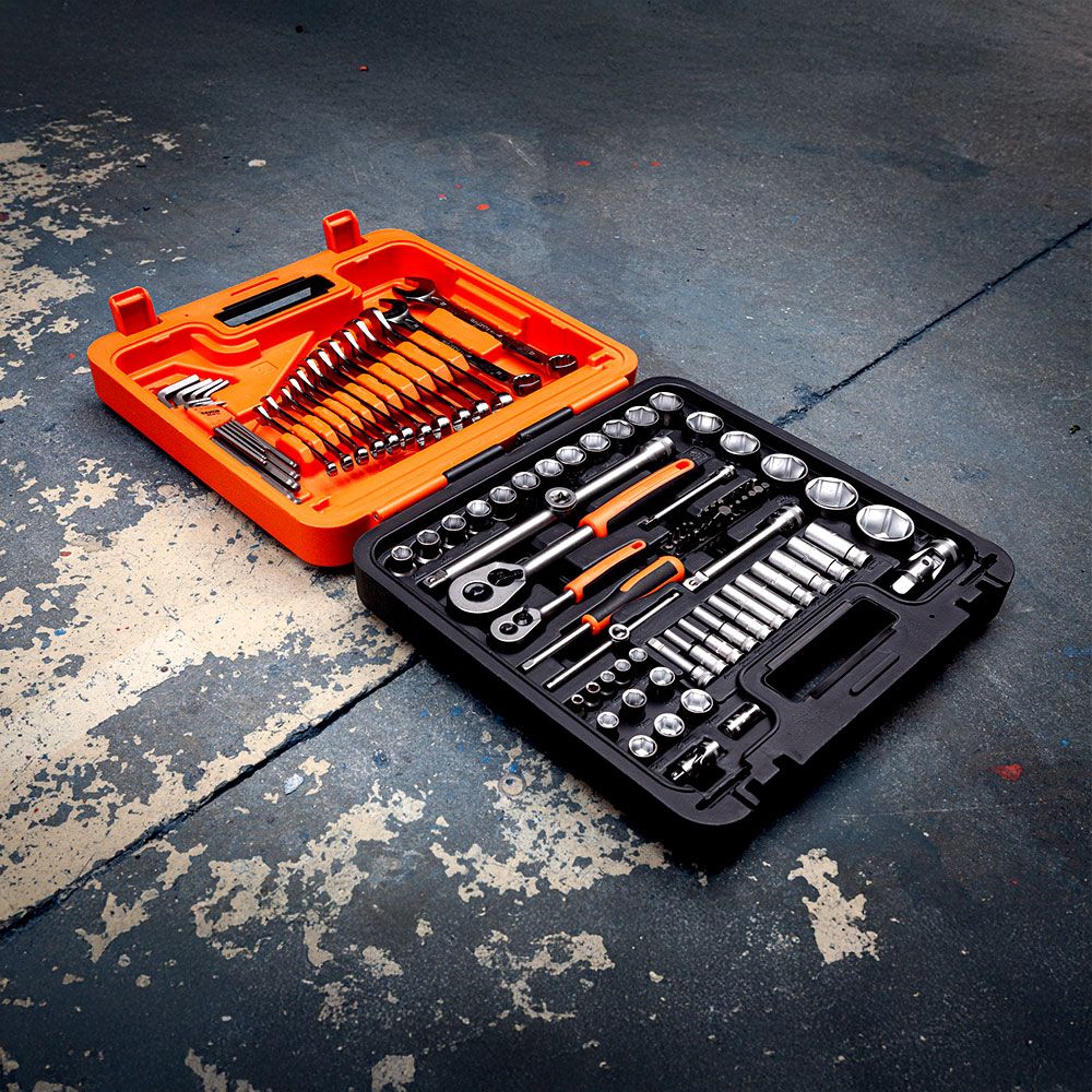 Bahco S98MC1H 98pce 1/4” and 1/2” Square Drive Socket and Deep Socket Set with Metric Hex Profile, Hex Key Set and Combination Spanner Set – image 23
