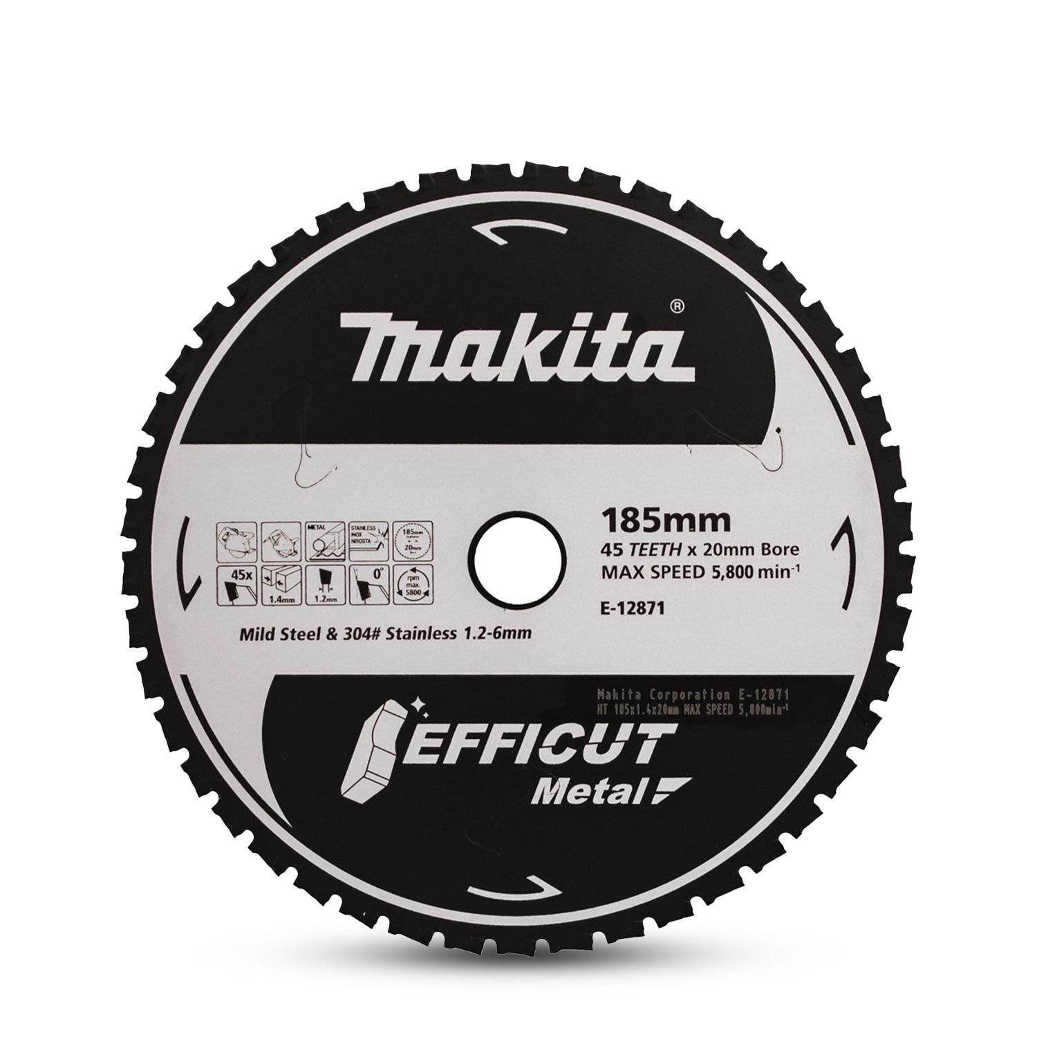 Makita E-12871 185mm x 20mm x 45T TCT EFFICUT Metal Cutting Saw Blade – image 2