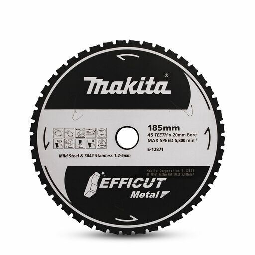 Makita E-12871 185mm x 20mm x 45T TCT EFFICUT Metal Cutting Saw Blade – image 2