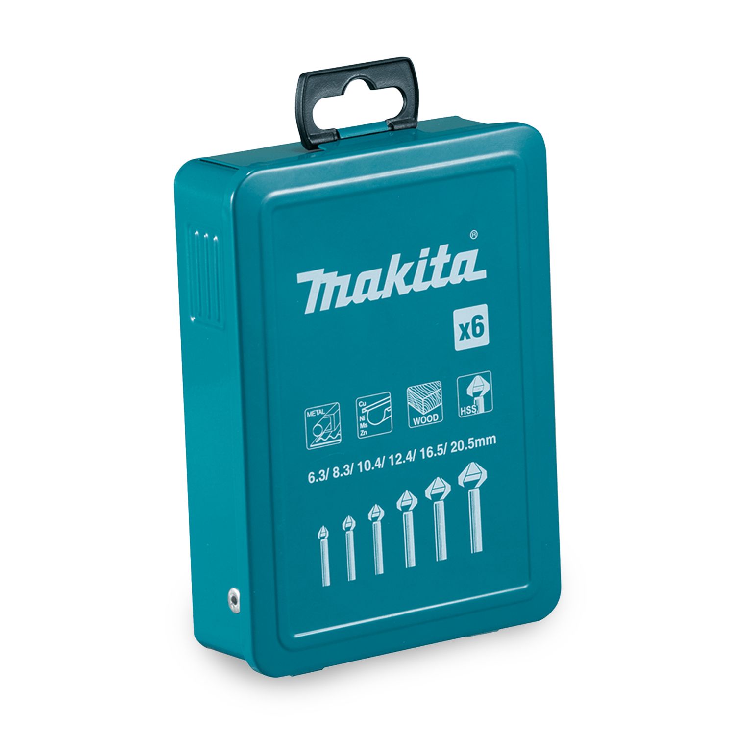 Makita D-42204 6pce Assorted Countersink Bit Set in Metal Box – image 2