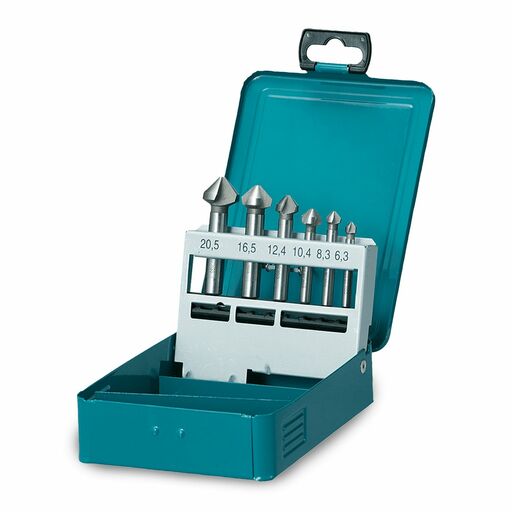 Makita D-42204 6pce Assorted Countersink Bit Set in Metal Box