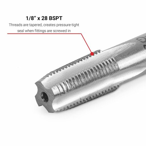 Daytona D18T28 1/8" x 28 BSPT Intermediate Hand Tap – image 3