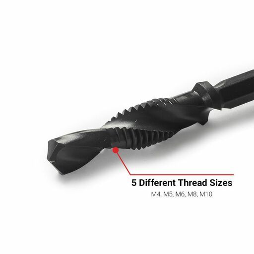 Daytona DRTAP5 5pce 1/4" Shank Countersink & Deburring Set M4-M10 – image 3