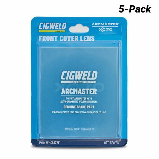 Cigweld WHCL127F 5-Pack Front Cover Lens to Suit ARCMASTER XC70