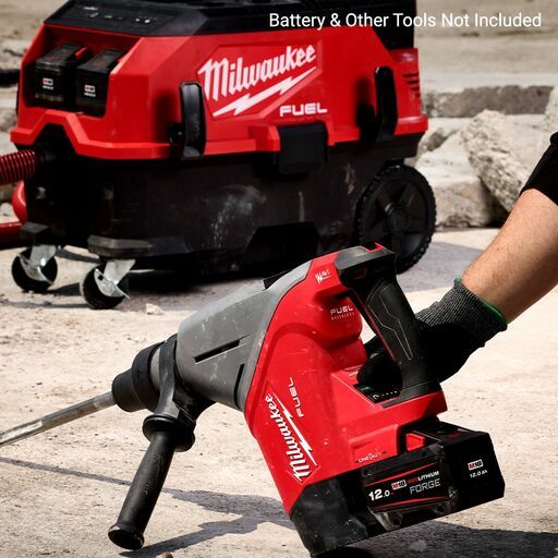 Milwaukee M18FHACO745122FC 18V 12.0Ah REDLITHIUM FORGE Cordless Fuel 45mm SDS Max Rotary Hammer with VACLINK & ONE-KEY Combo Kit – image 6