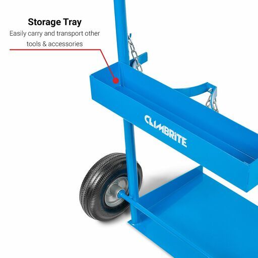 Climbrite CGT250 Gas Botttle Trolley with Pneumatic Wheels – image 7
