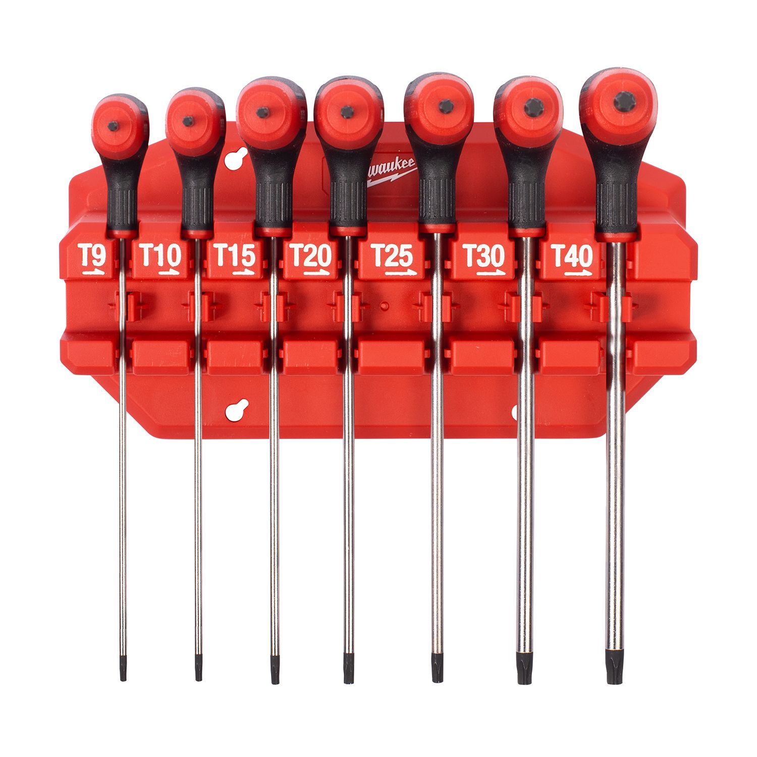 Milwaukee 4932498690 7pce Torx Key Wrenches with Comfort Grip Set with Rack – image 2