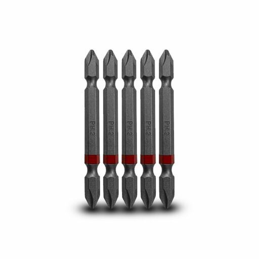 Wattmaster WAT91002D 5-Pack 75mm Phillips No 2 Double Ended Magnetic Power Bit – image 2