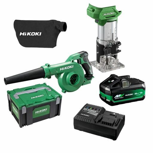 HiKOKI M1808DA(PMZ) (AU48000059) 18V Li-ion Cordless Brushless Laminate Trimmer Combo Kit with BONUS Blower – image 4