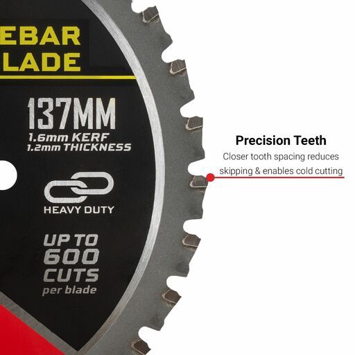 Xtorque XUB137 137mm x 1.6mm x 1.2mm Universal Rebar Cutting Blade – image 4
