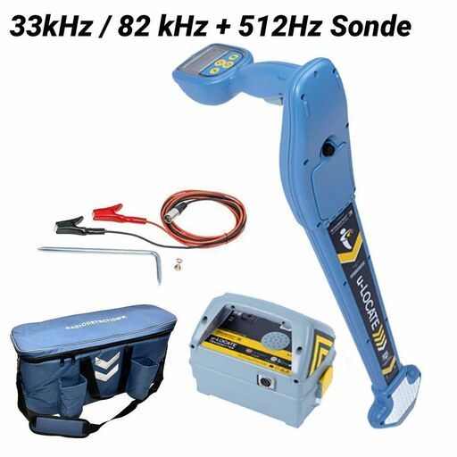 SCHONSTEDT 10/ULOCATE+ Dual-Frequency Pipe & Cable Locator – Active modes at 33 kHz and 82 kHz, Passive Power mode (50/60 Hz), 512 Hz Sonde support & Depth Estimation