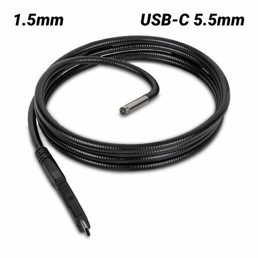Klein A-69464 Plumber's 1.5m Borescope USB-C 5.5mm IP67 Replacement Camera