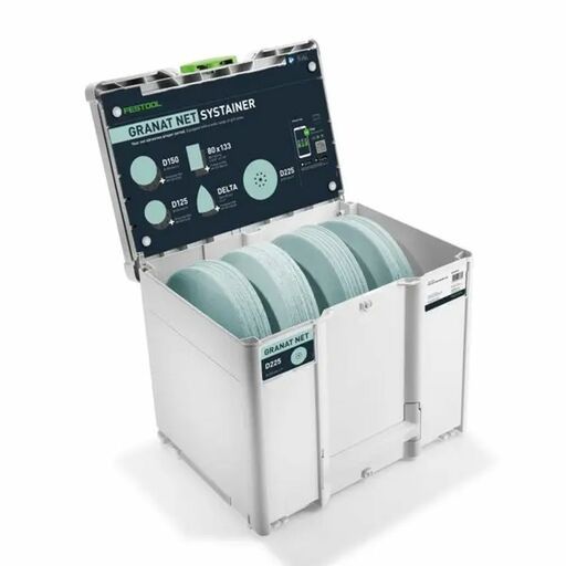 Festool 578719 225mm Granat Net Abrasive Discs in Systainer Set