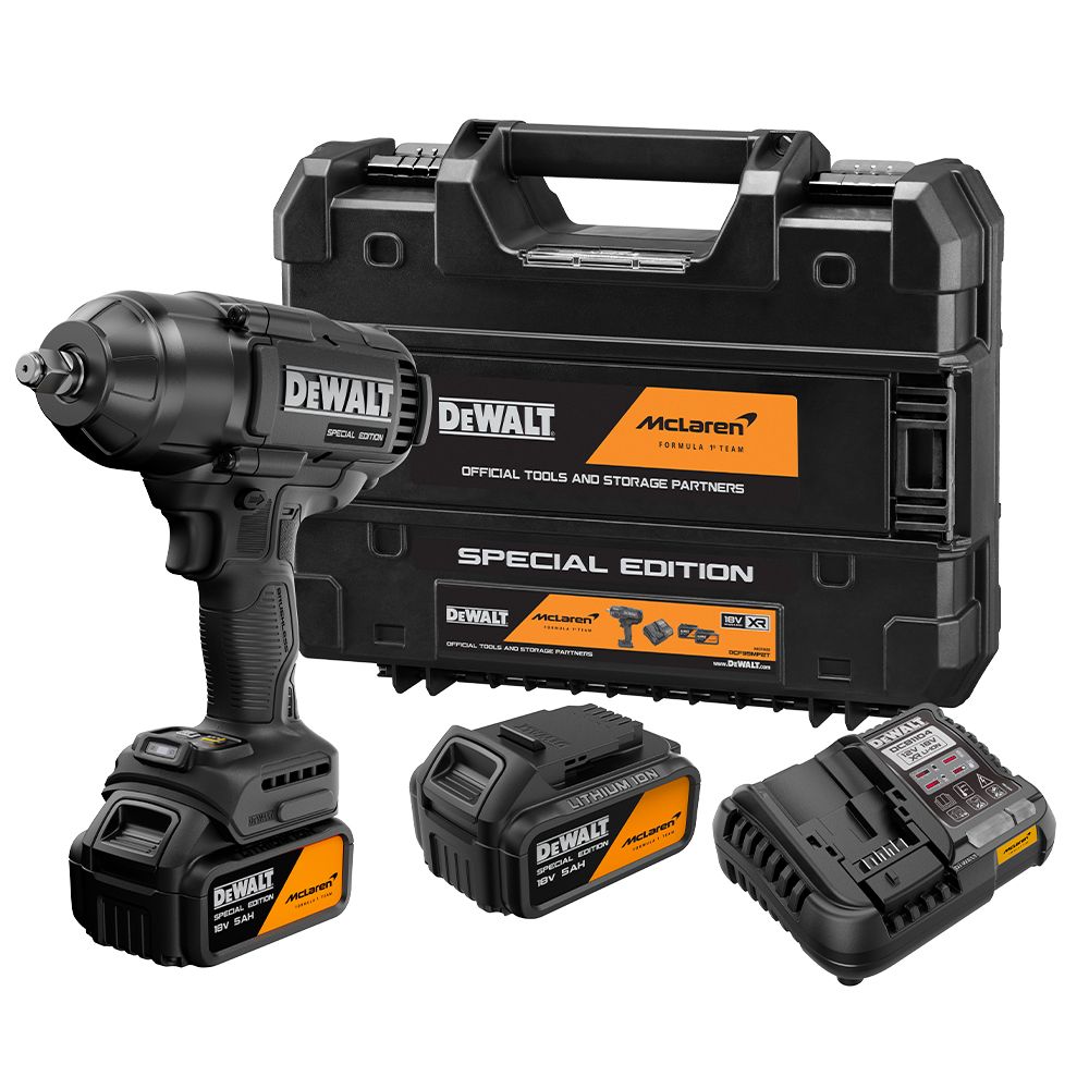 DeWalt DCF99MP2T-XE DeWalt x McLaren F1 Team18V XR 5.0Ah Li-ion Cordless 1/2" High Torque Impact Wrench Combo Kit - Special Edition – image 2