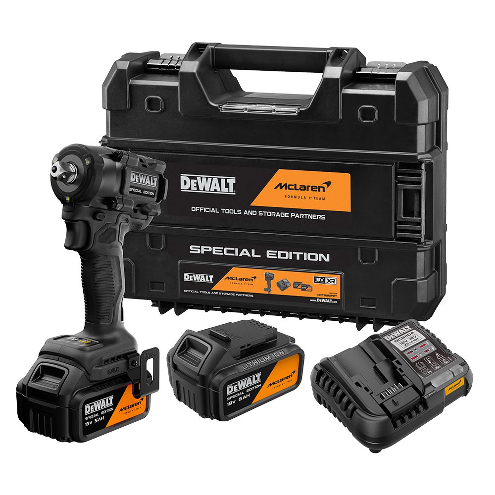 DeWalt DCF92MP2T-XE DeWalt x McLaren F1 Team 18V XR 5.0Ah Li-ion Cordless 1/2" Compact Impact Wrench Combo Kit - Special Edition – image 2