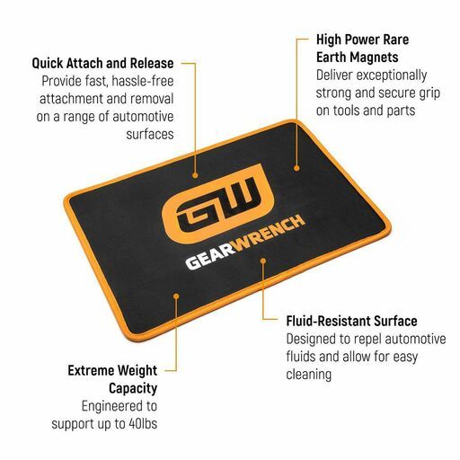 GEARWRENCH GWMAGMAT1812 450mm x 300mm (18" x 12") High Strength Magnetic Tool Mat – image 3