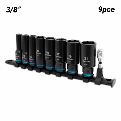 Makita E-22997 9pce Impact XPS 3/8" Drive Deep Impact Socket Set