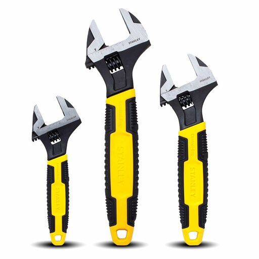 Stanley STHT23000-0 3pce MAXSTEEL 15º Offset Adjustable Wrench Set - 150mm (6") 200mm (8") 250mm (10")