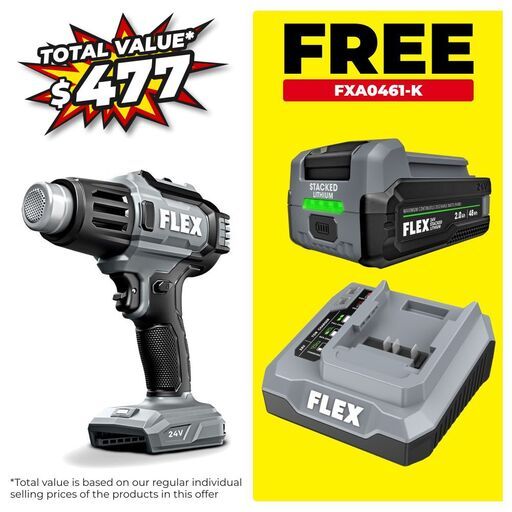 Flex FXA6321-Z 24V Li-ion Cordless Heat Gun - Skin Only